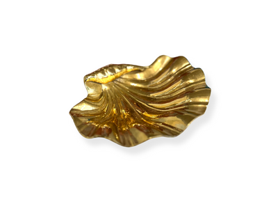 Vintage Decorative Brass Seashell Dish 