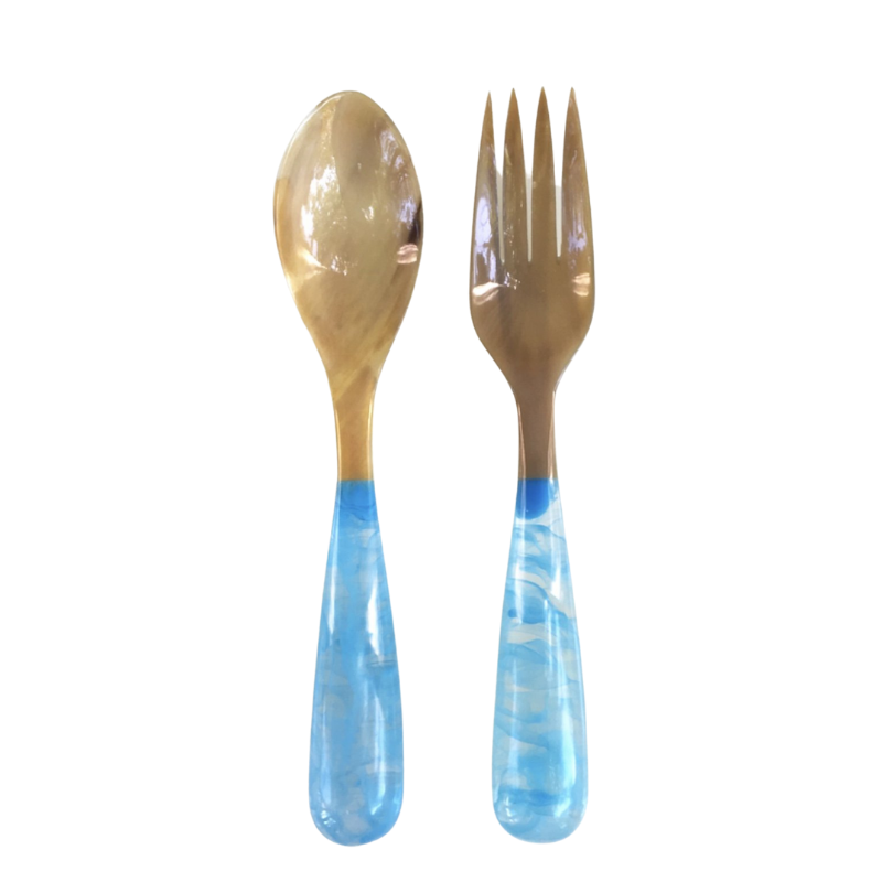 Resin & Horn Salad Servers